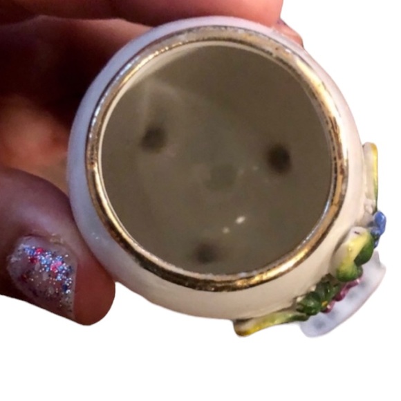 Vintage Hand Painted Floral Toothpick Holder, Made in Germany - Picture 3 of 6